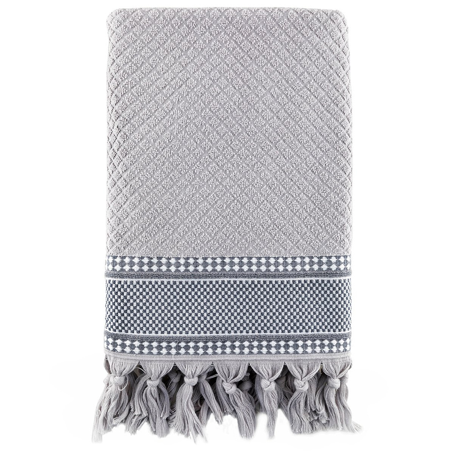 Ręcznik bawełniany łazienkowy Miss Lucy Belarda 50x90 cm jasnoszary