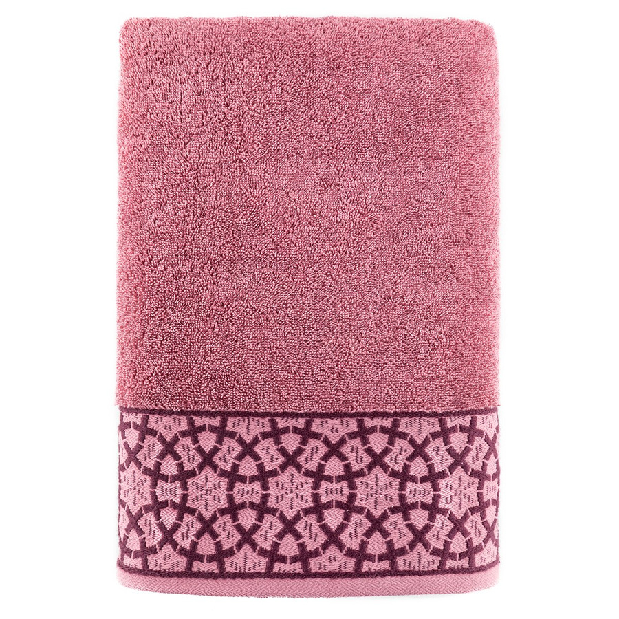 Ręcznik bawełniany łazienkowy Miss Lucy Namur 70x140 cm purpurowy