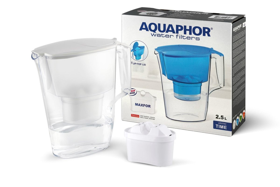 Dzbanek filtrujący wodę Aquaphor Time 2,5 l biały + wkład filtrujący B25 