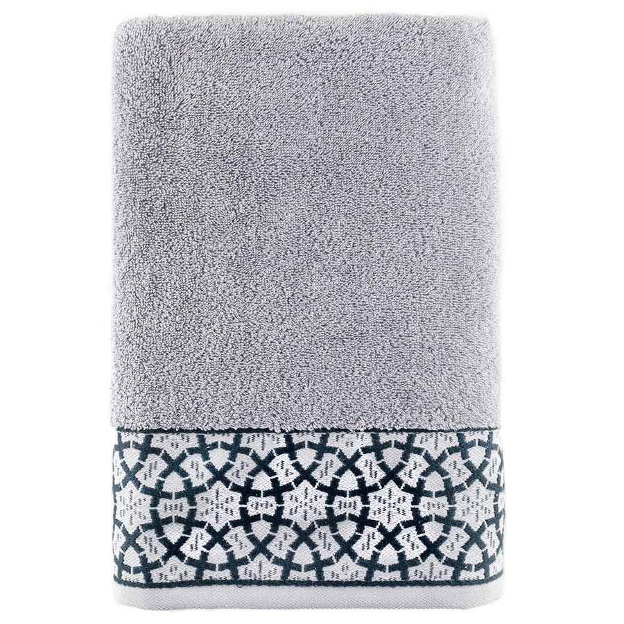 Ręcznik bawełniany łazienkowy Miss Lucy Namur 70x140 cm szary