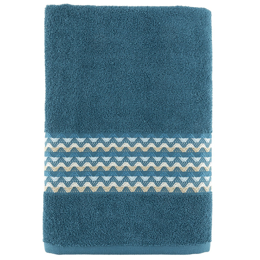 Ręcznik bawełniany łazienkowy Miss Lucy Kloten 50x90 cm turkusowy