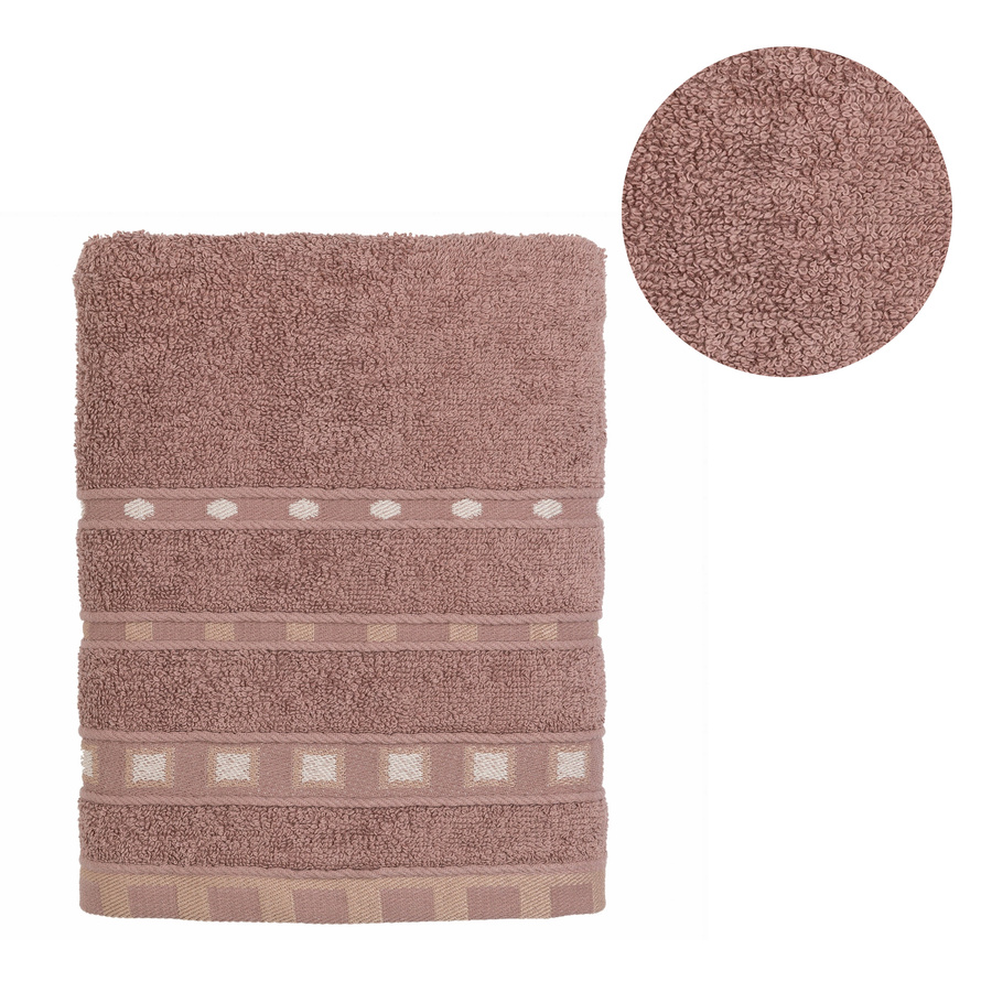 Ręcznik bawełniany Miss Lucy Michael Basic 70x140 cm taupe