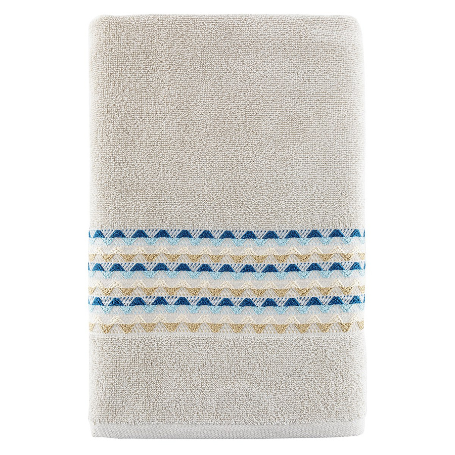 Ręcznik bawełniany łazienkowy Miss Lucy Kloten 50x90 cm beżowo szary 