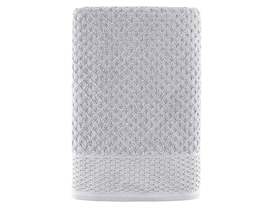 Ręcznik łazienkowy bawełniany Miss Lucy Basel 70x140 cm szary