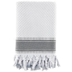 Ręcznik bawełniany łazienkowy Miss Lucy Belarda 70x140 cm szaroniebieski 
